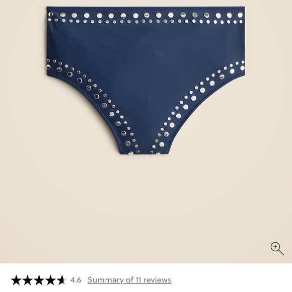 J Crew High-Waist bottom Hallie deep ultramarine embellished NWT size 2XL - Picture 2 of 6
